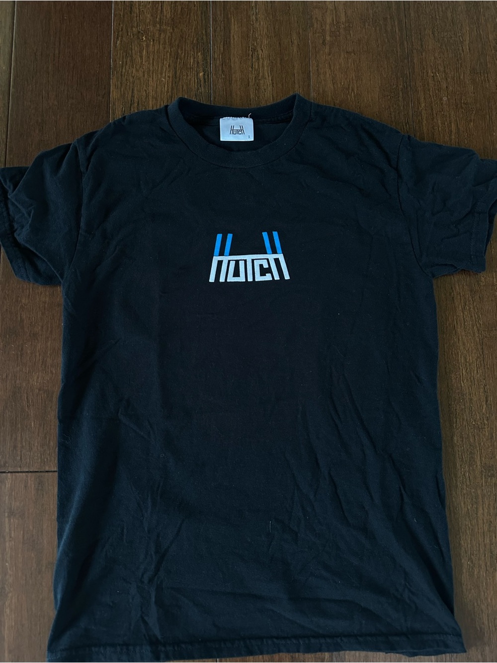 Hutch Black T-Shirt with Blue lion on back